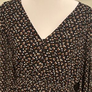 Madewell Floral Black Dress